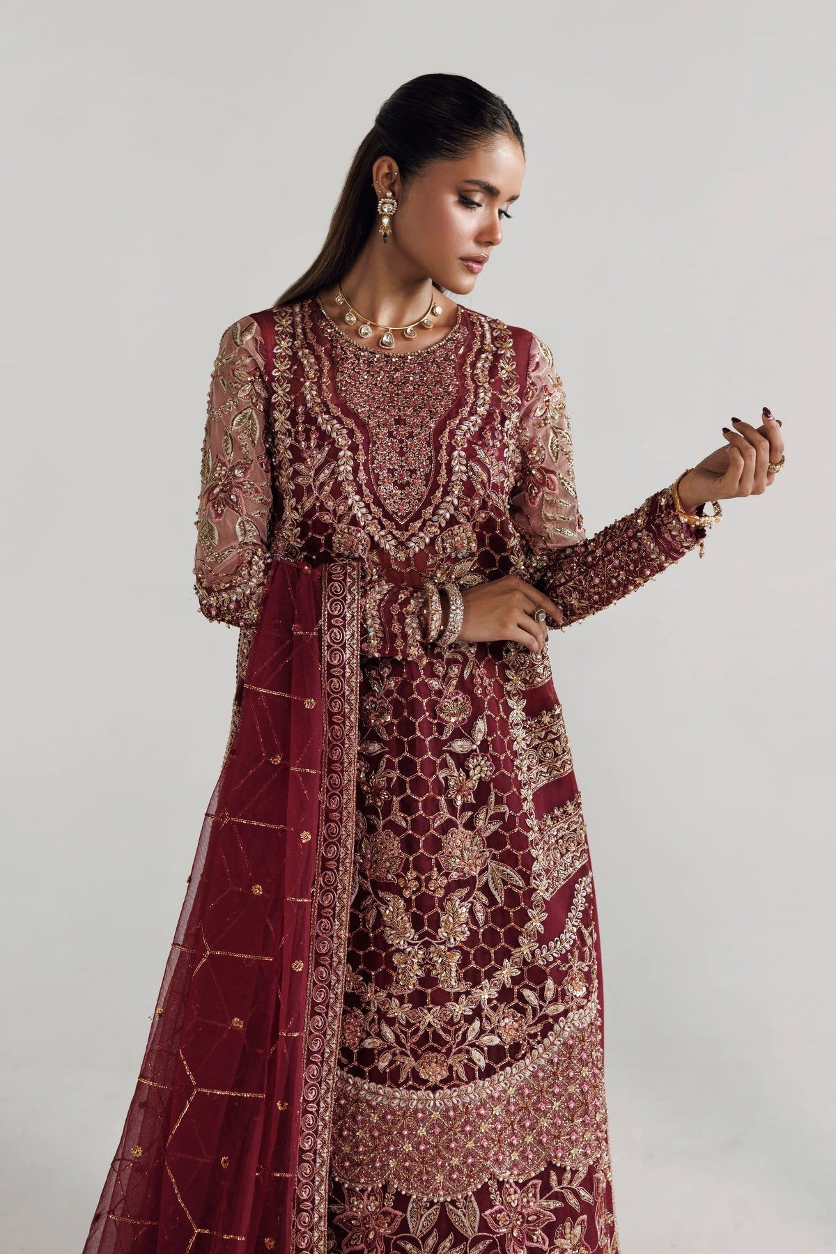 Akbar Aslam | Luxury Formals | Azelle - Formal Dress - available at Maria Faisal in UK and USA.