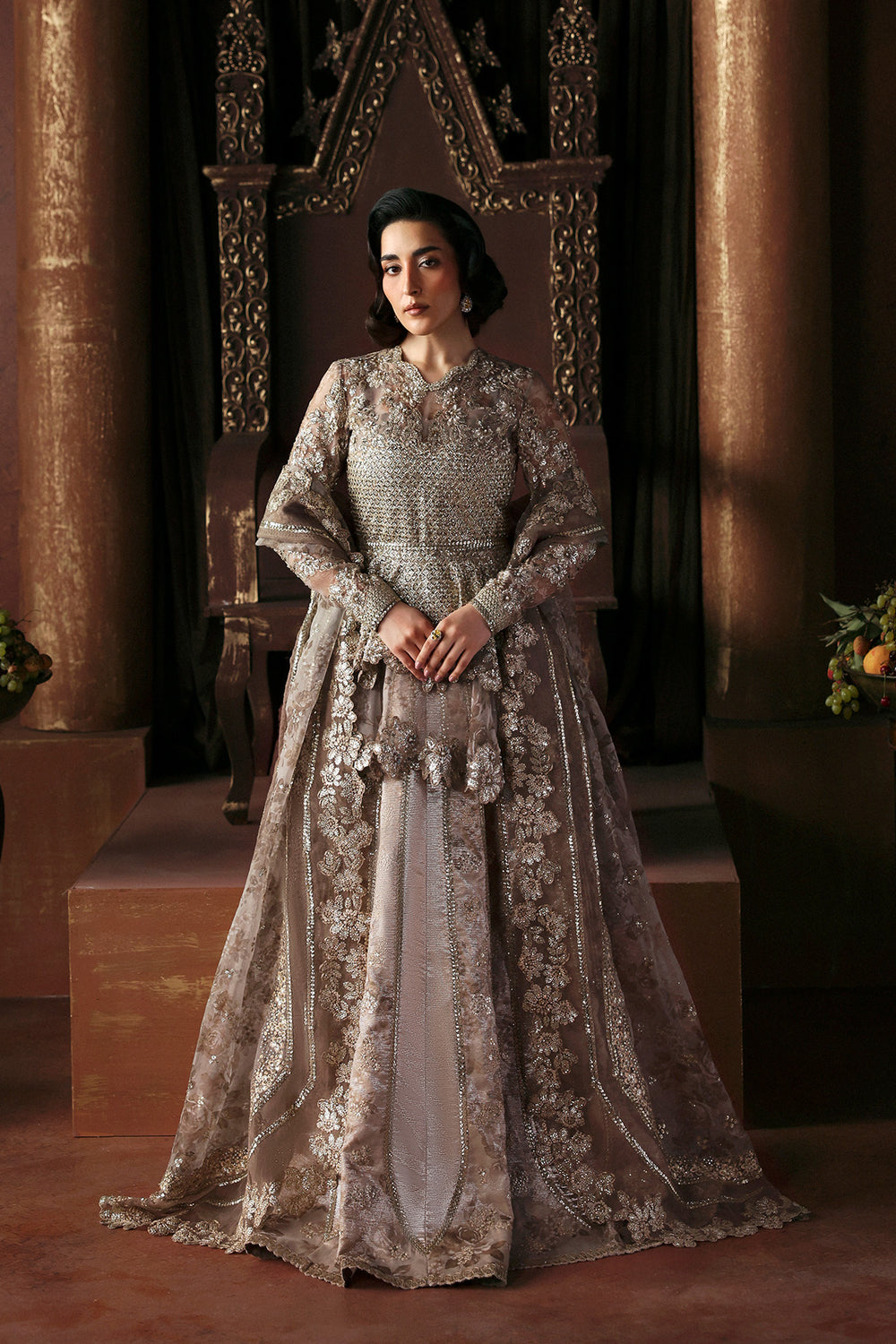 Afrozeh | La Fuchsia 26 | PRIESTESS - Formal Dress - available at Maria Faisal in UK and USA.