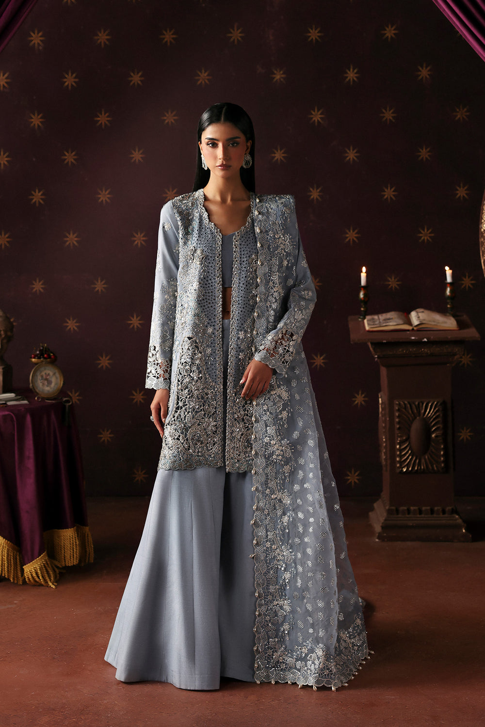 Afrozeh | La Fuchsia 26 | MAGICIAN - Formal Dress - available at Maria Faisal in UK and USA.