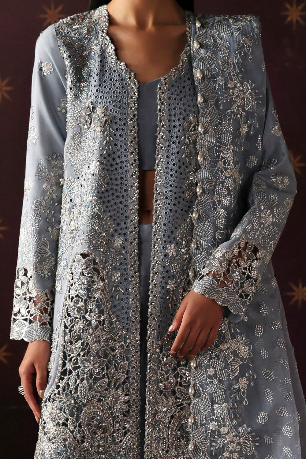 Afrozeh | La Fuchsia 26 | MAGICIAN - Formal Dress - available at Maria Faisal in UK and USA.