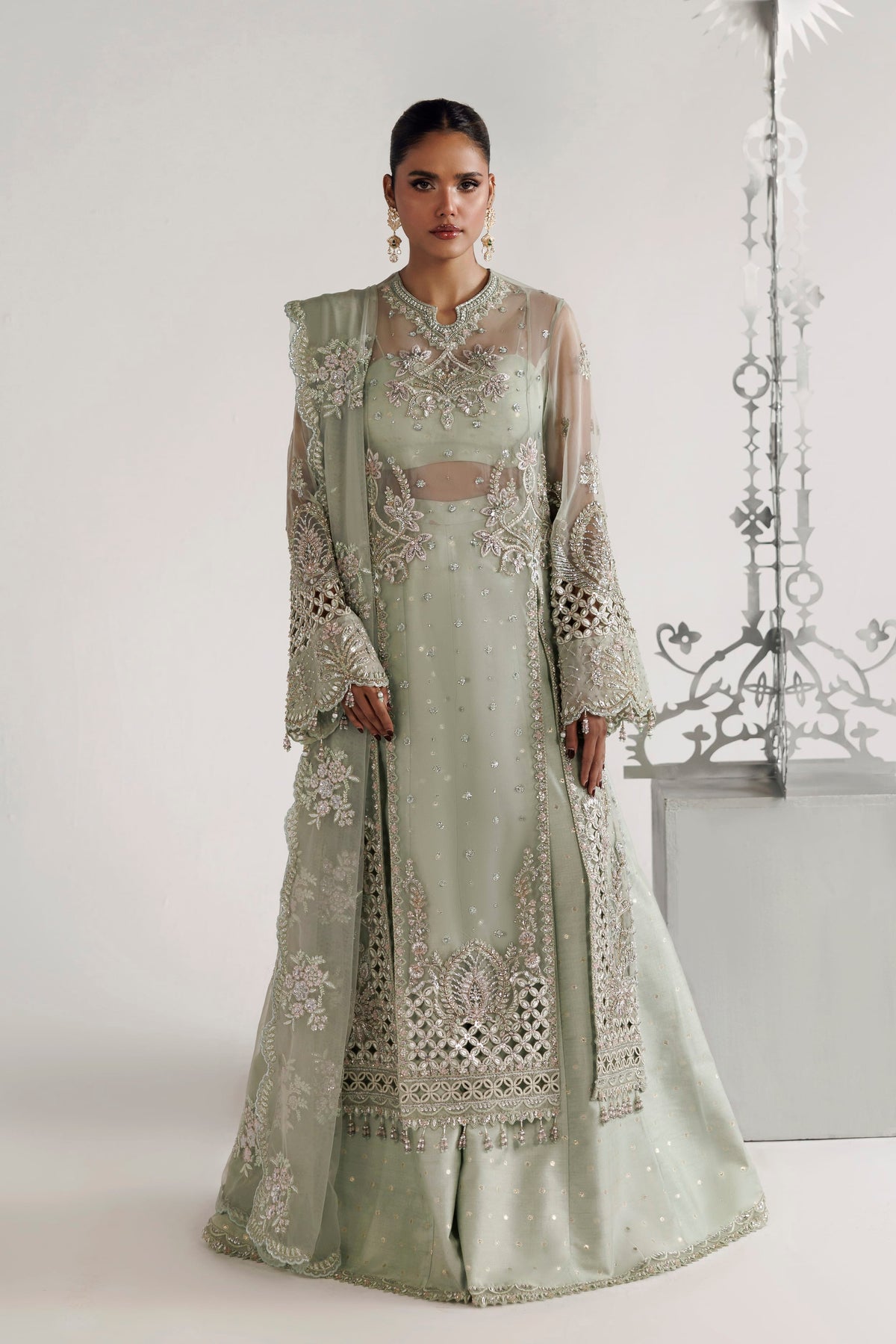 Akbar Aslam | Luxury Formals | Zaria - Formal Dress - available at Maria Faisal in UK and USA.