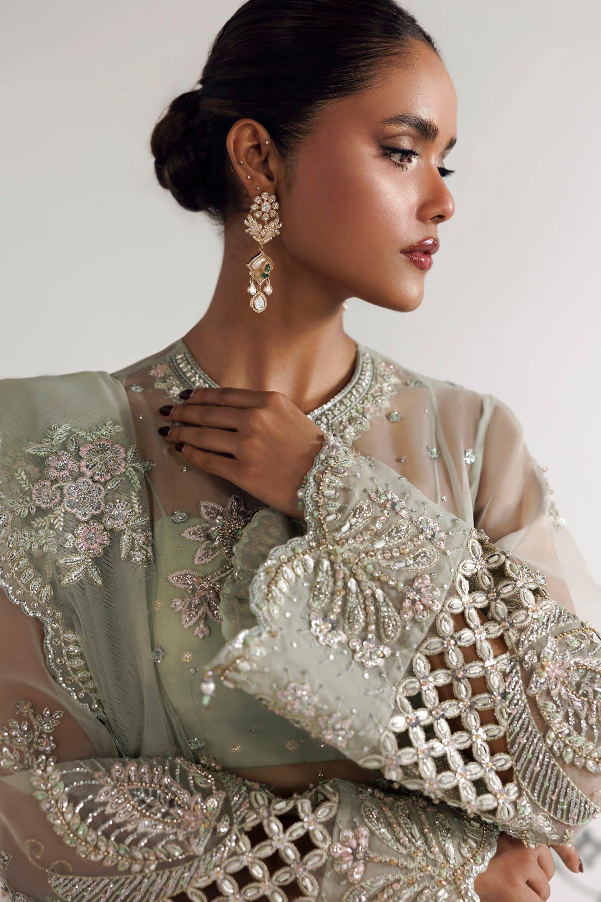 Akbar Aslam | Luxury Formals | Zaria - Formal Dress - available at Maria Faisal in UK and USA.
