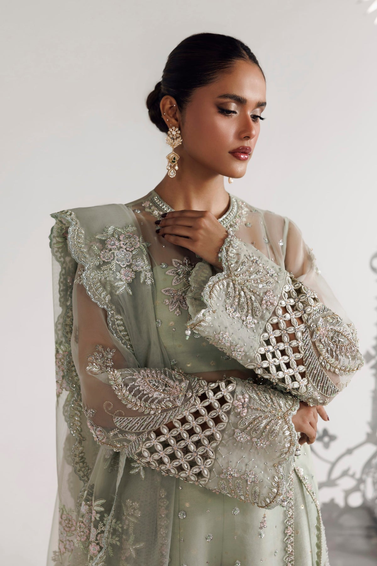 Akbar Aslam | Luxury Formals | Zaria - Formal Dress - available at Maria Faisal in UK and USA.