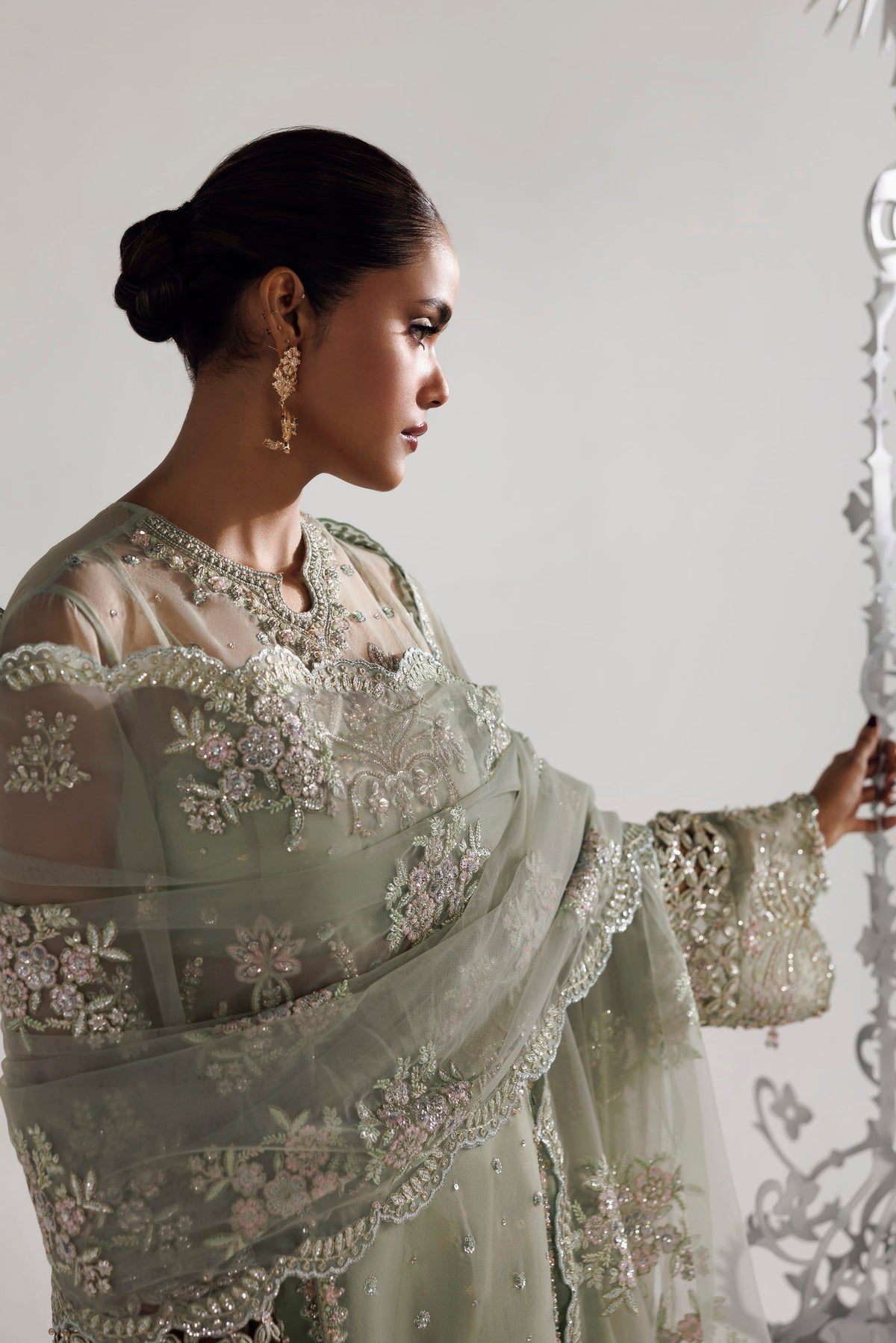 Akbar Aslam | Luxury Formals | Zaria - Formal Dress - available at Maria Faisal in UK and USA.
