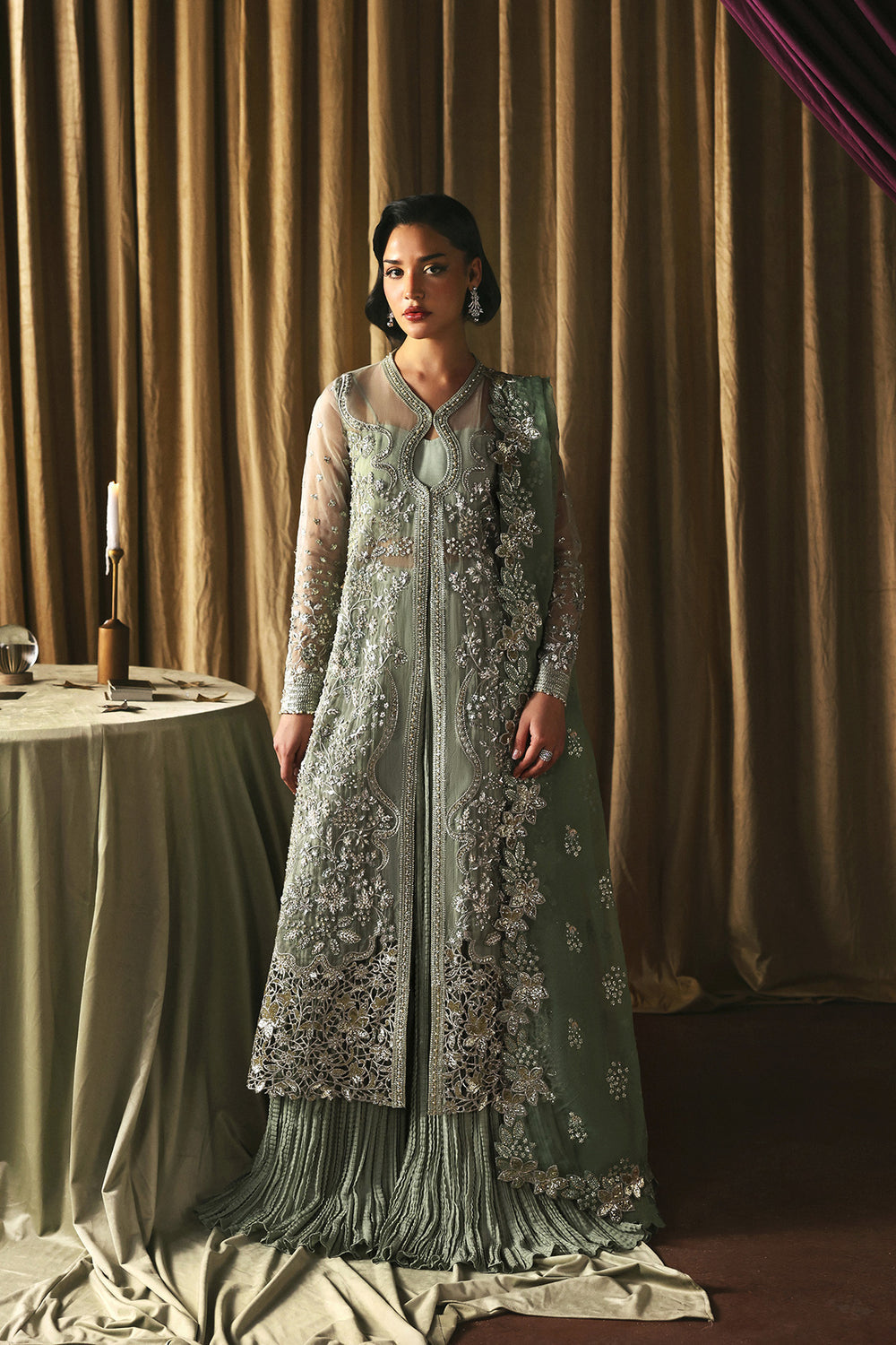Afrozeh | La Fuchsia 26 | FORTUNE TELLER - Formal Dress - available at Maria Faisal in UK and USA.