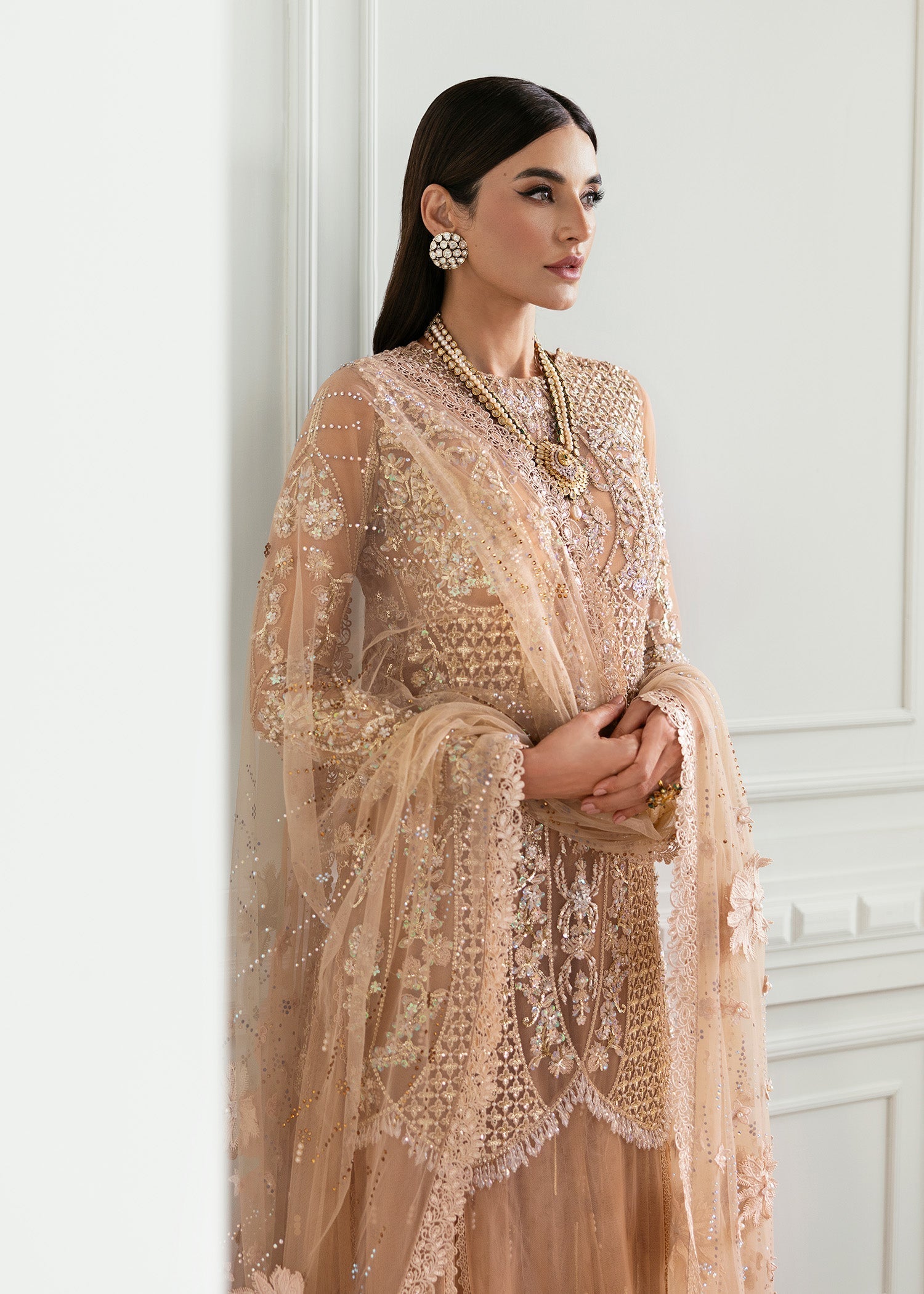Crimson | A Beautiful Chaos Wedding Collection | Stardust - Designer Dress with Intricate embroidery and embellishments. Shop elegent wedding dress at Maria Faisal.