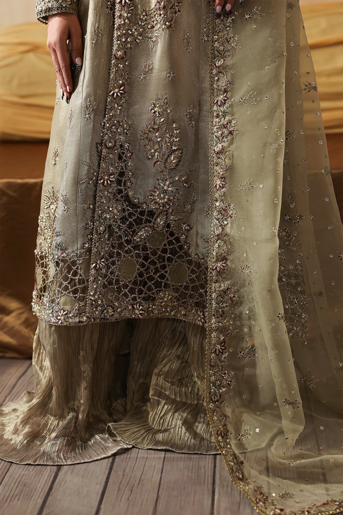 Zarposh | Jahanara Wedding Formals | Areezah - Wedding Dress - available at Maria Faisal in UK and USA.