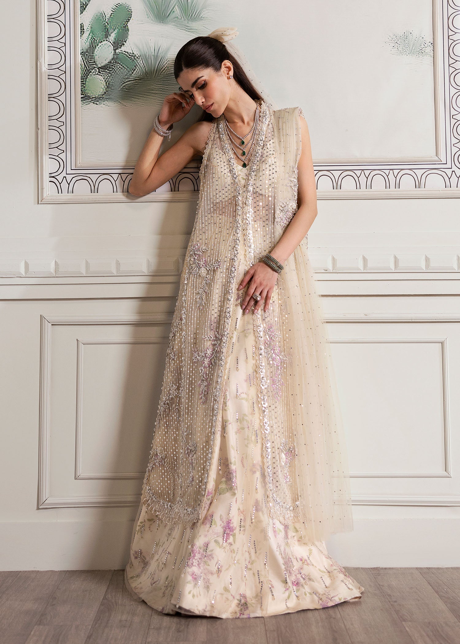 Crimson | A Beautiful Chaos Wedding Collection | A Swarovski Affair - Designer Dress with Intricate embroidery and embellishments. Shop elegent wedding dress at Maria Faisal.