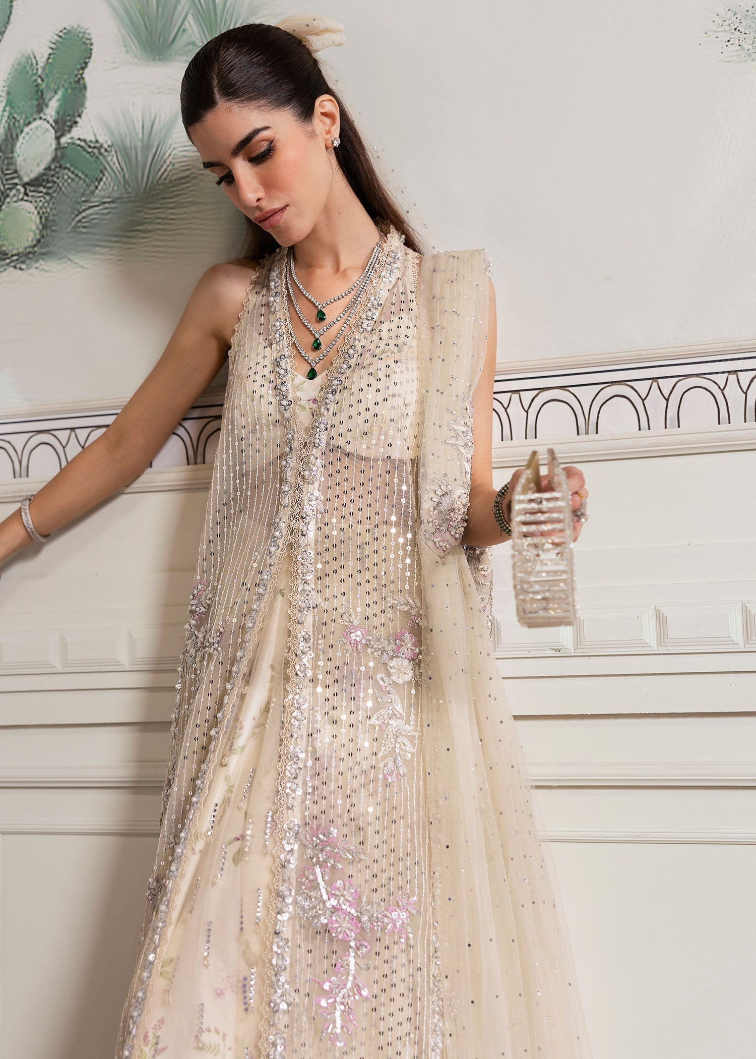 Crimson | A Beautiful Chaos Wedding Collection | A Swarovski Affair - Designer Dress with Intricate embroidery and embellishments. Shop elegent wedding dress at Maria Faisal.