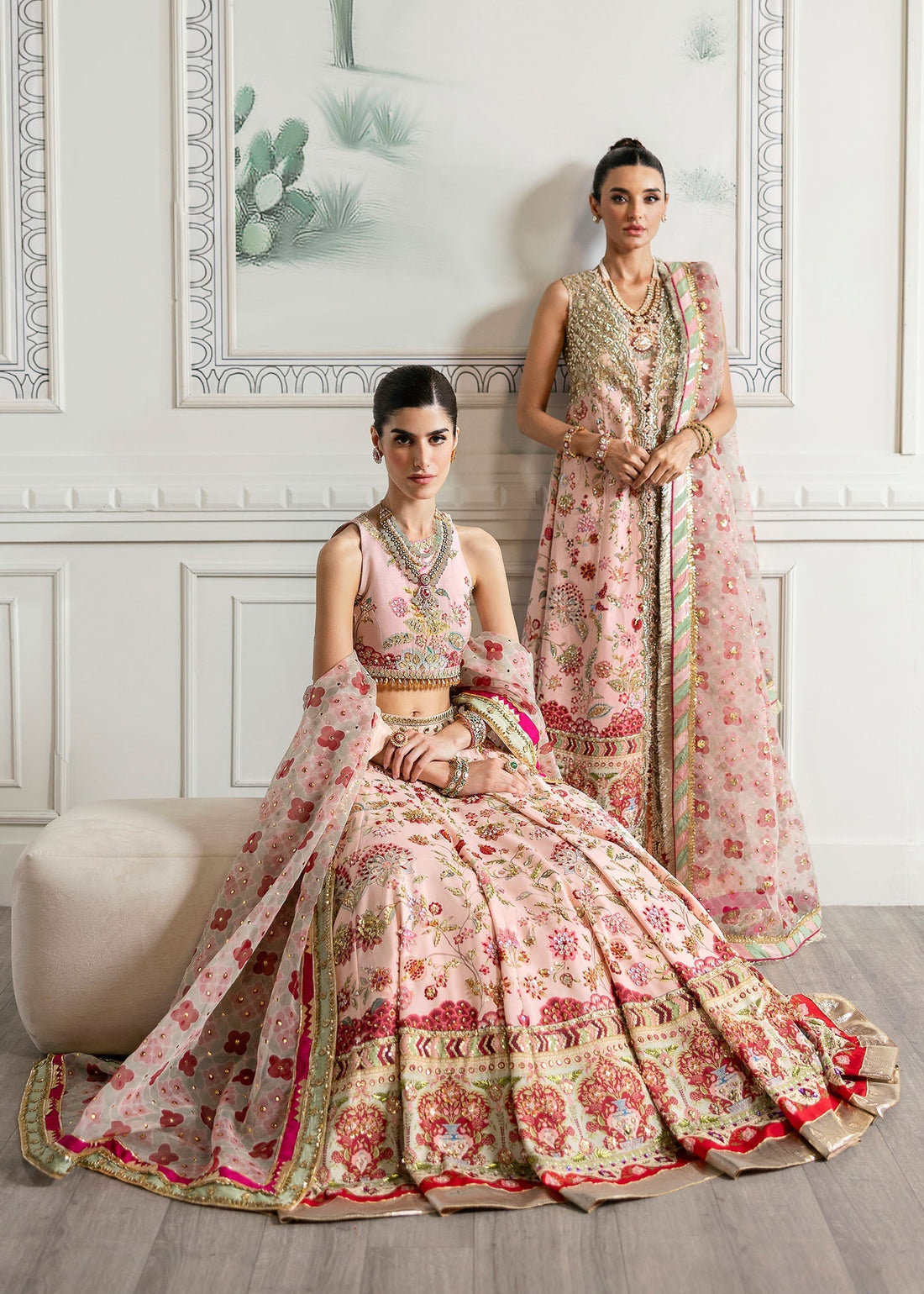 Crimson | A Beautiful Chaos Wedding Collection | Crystal Chinoiserie - Designer Dress with Intricate embroidery and embellishments. Shop elegent wedding dress at Maria Faisal.
