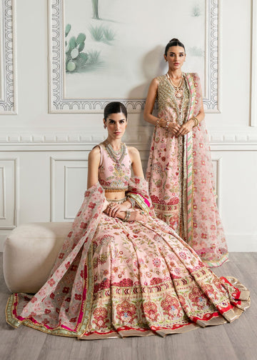Crimson | A Beautiful Chaos Wedding Collection | Crystal Chinoiserie - Designer Dress with Intricate embroidery and embellishments. Shop elegent wedding dress at Maria Faisal.