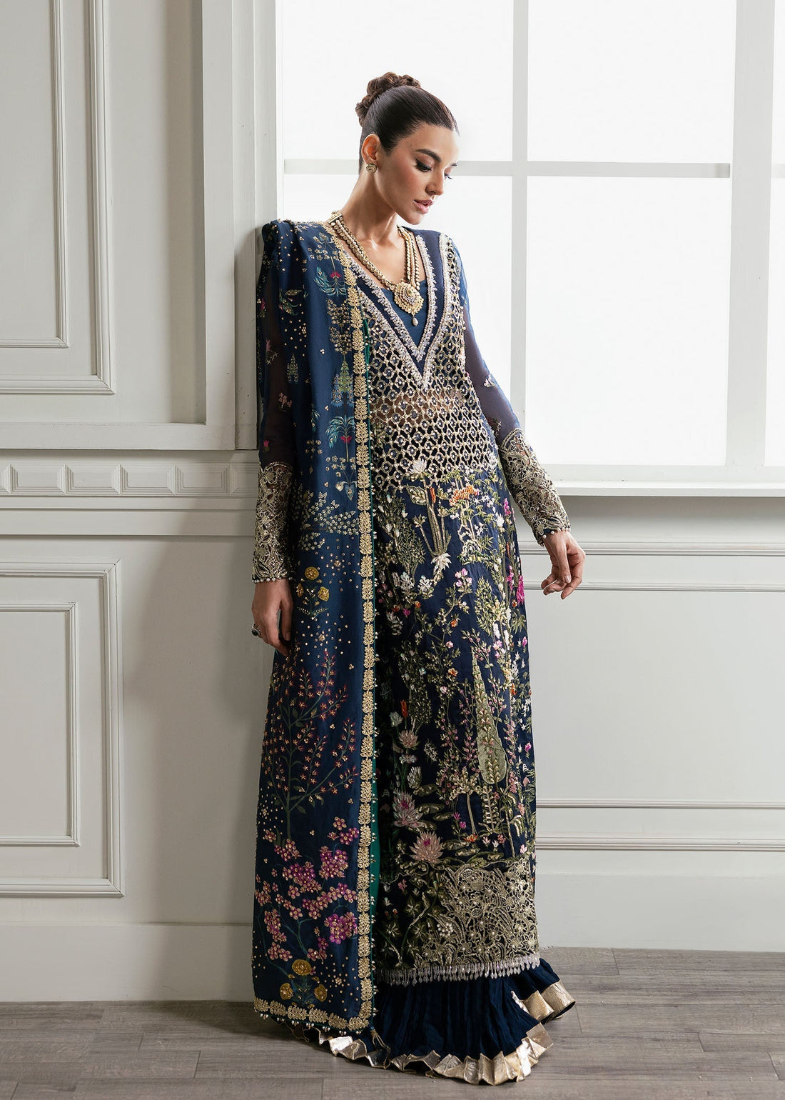 Crimson | A Beautiful Chaos Wedding Collection | Majestic Cypress - Designer Dress with Intricate embroidery and embellishments. Shop elegent wedding dress at Maria Faisal.