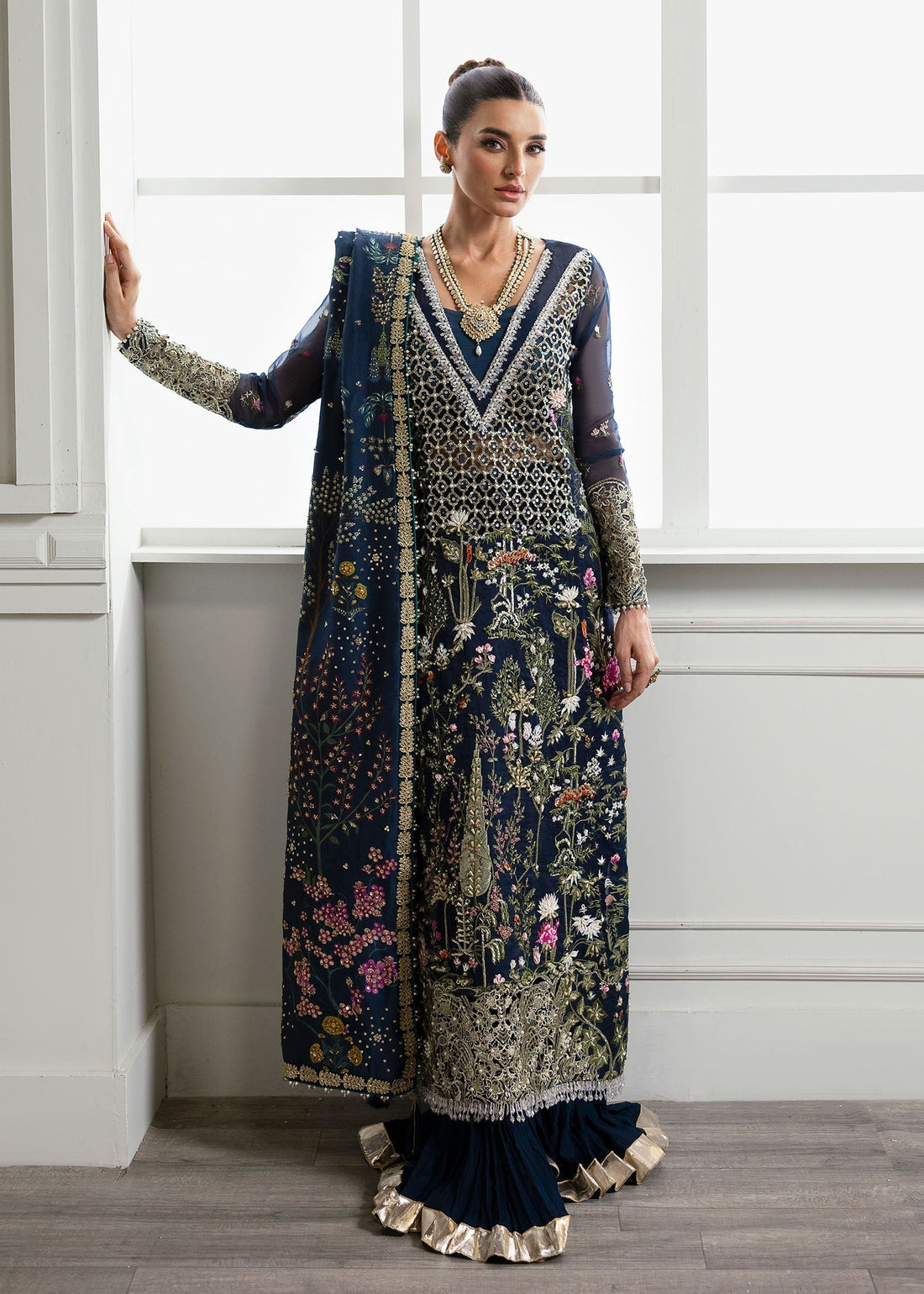 Crimson | A Beautiful Chaos Wedding Collection | Majestic Cypress - Designer Dress with Intricate embroidery and embellishments. Shop elegent wedding dress at Maria Faisal.