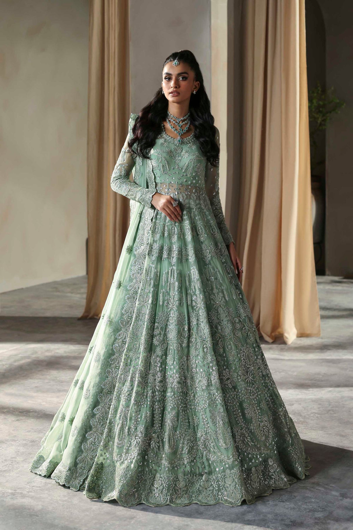 Akbar Aslam | Meeras Luxury Chiffon 25 | Hayal - Formal Dress - available at Maria Faisal in UK and USA.