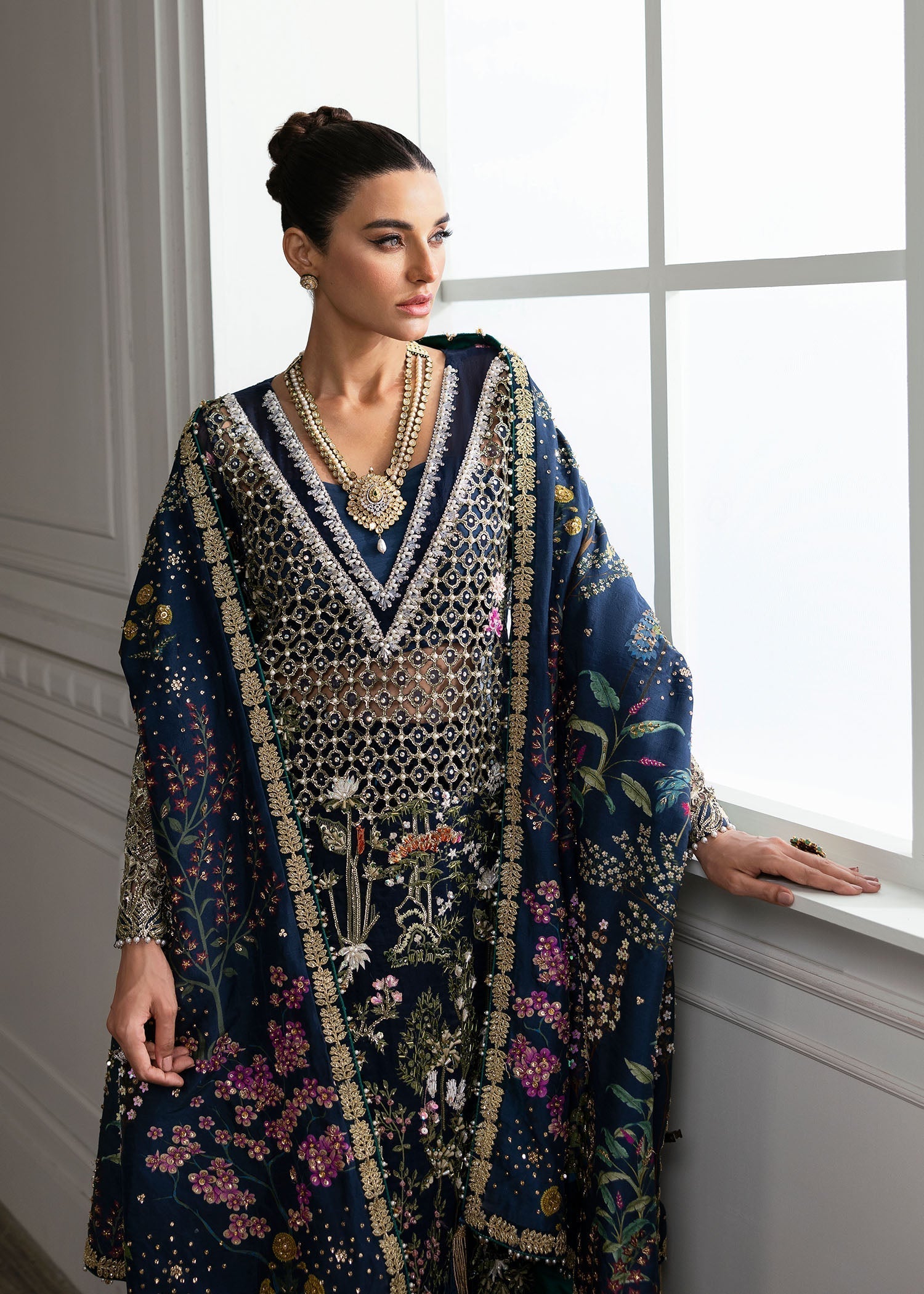Crimson | A Beautiful Chaos Wedding Collection | Majestic Cypress - Designer Dress with Intricate embroidery and embellishments. Shop elegent wedding dress at Maria Faisal.