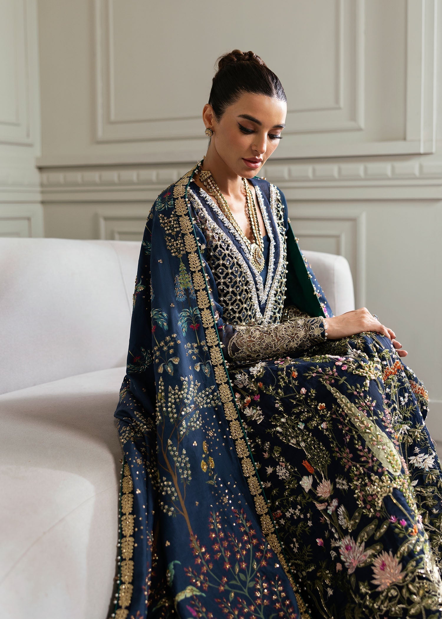 Crimson | A Beautiful Chaos Wedding Collection | Majestic Cypress - Designer Dress with Intricate embroidery and embellishments. Shop elegent wedding dress at Maria Faisal.