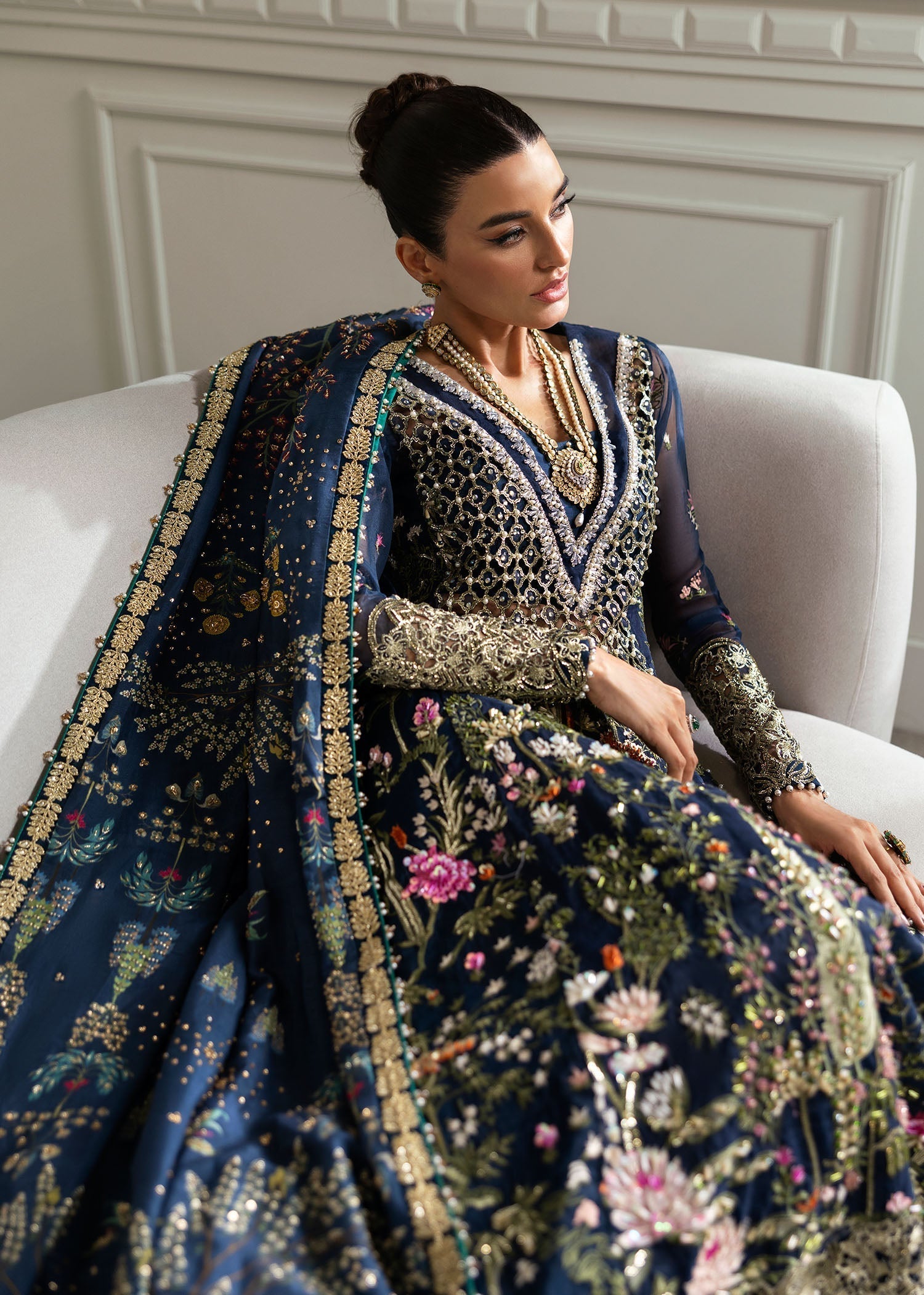 Crimson | A Beautiful Chaos Wedding Collection | Majestic Cypress - Designer Dress with Intricate embroidery and embellishments. Shop elegent wedding dress at Maria Faisal.