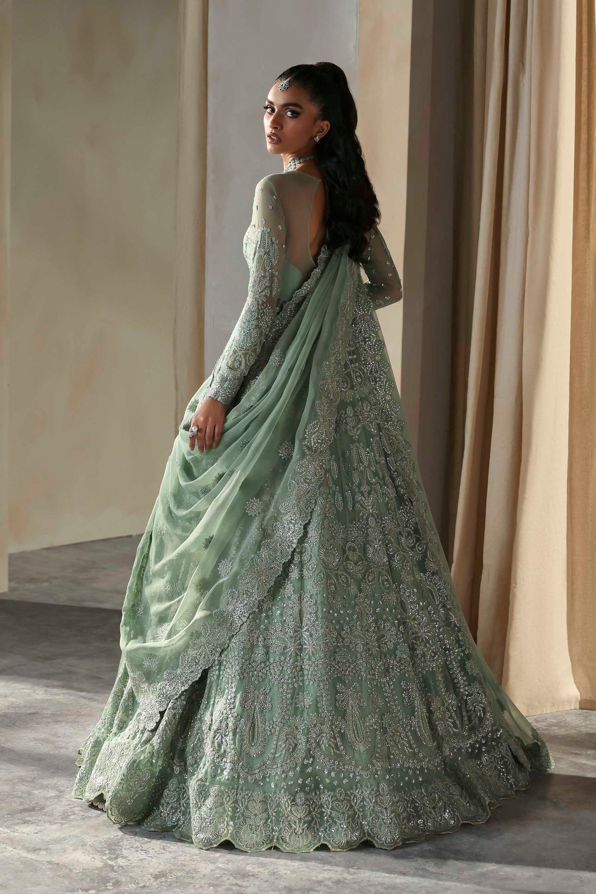 Akbar Aslam | Meeras Luxury Chiffon 25 | Hayal - Formal Dress - available at Maria Faisal in UK and USA.
