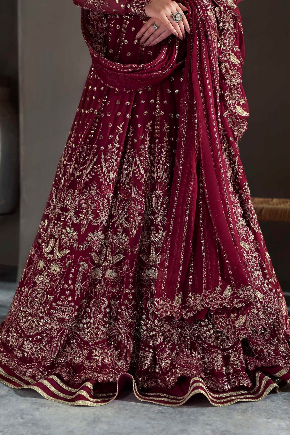 Akbar Aslam | Meeras Luxury Chiffon 25 | Mahroze - Formal Dress - available at Maria Faisal in UK and USA.