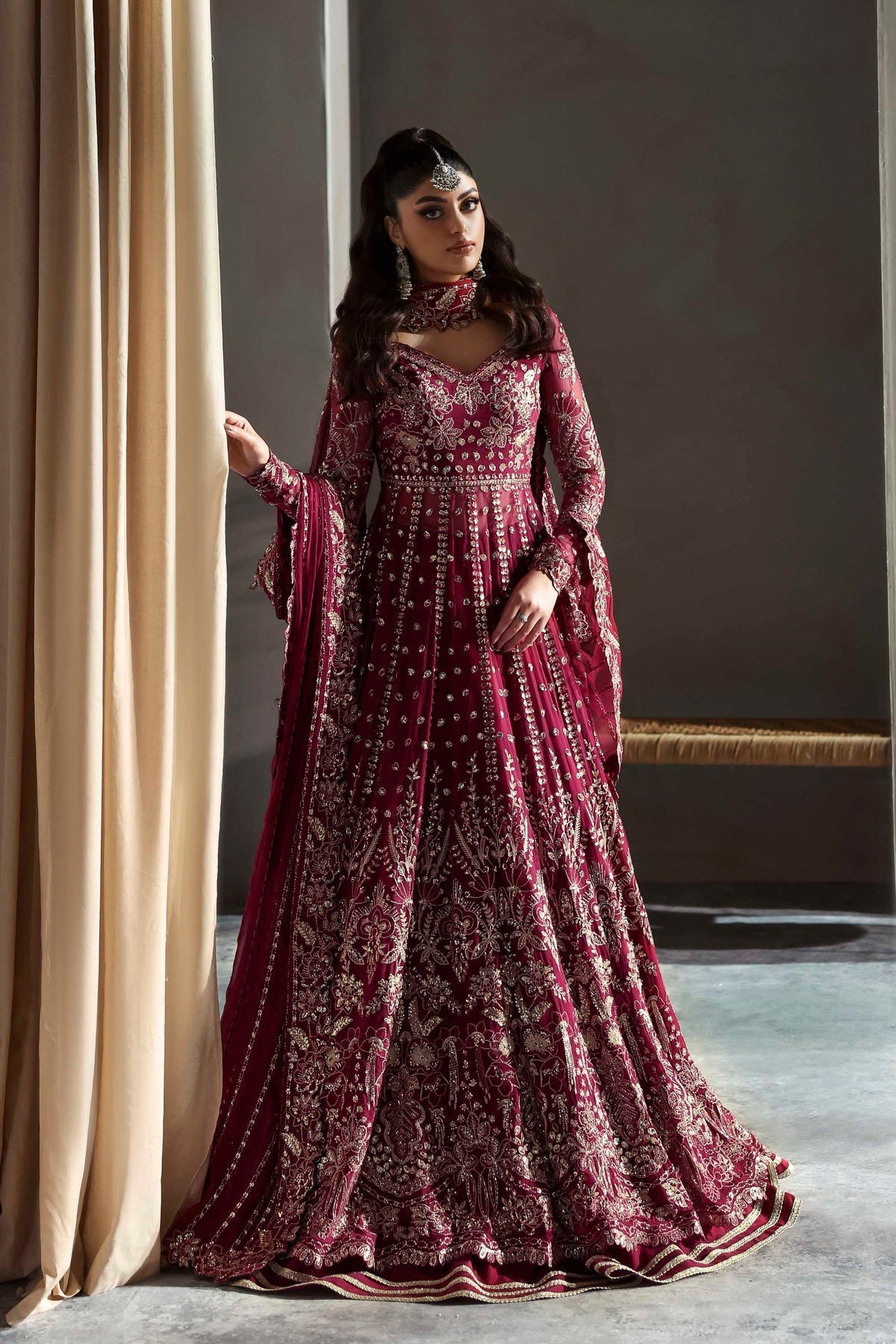 Akbar Aslam | Meeras Luxury Chiffon 25 | Mahroze - Formal Dress - available at Maria Faisal in UK and USA.