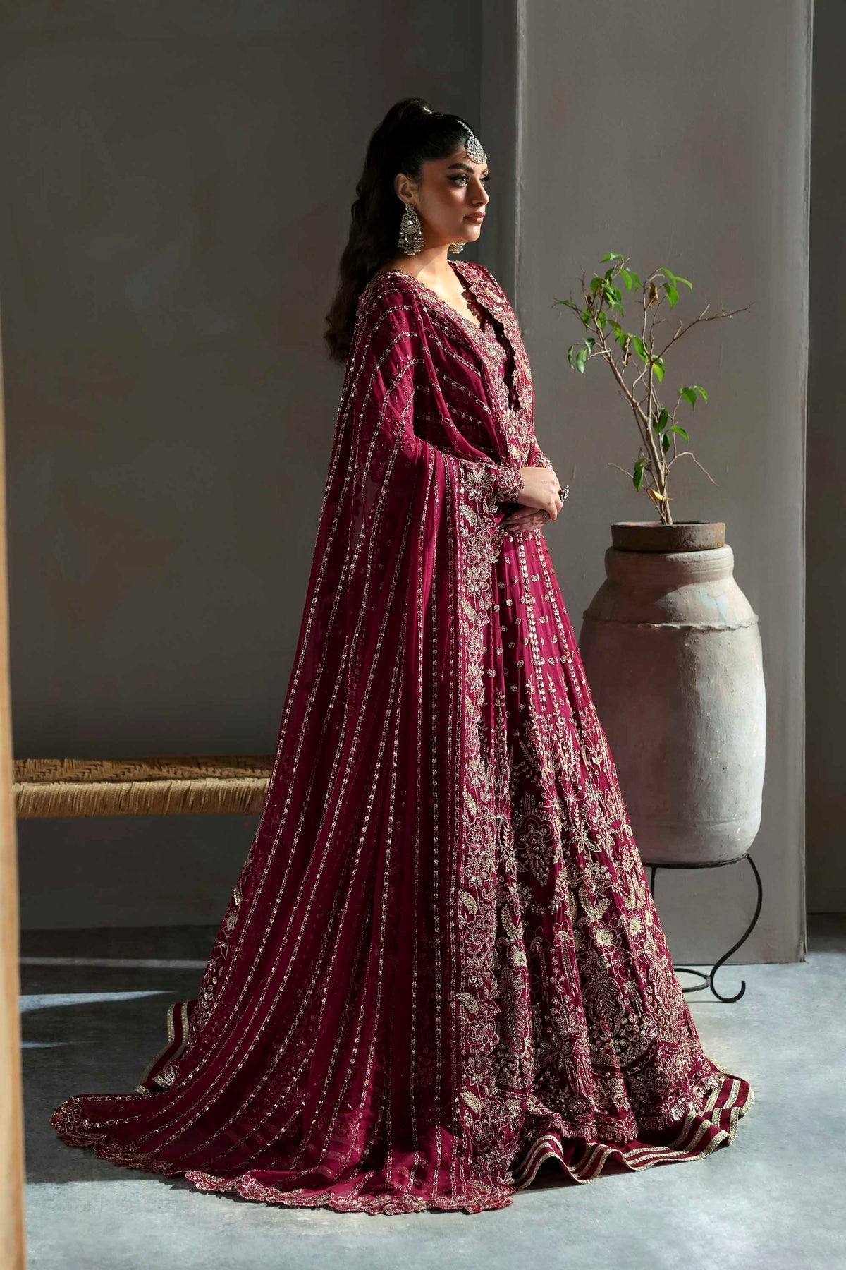 Akbar Aslam | Meeras Luxury Chiffon 25 | Mahroze - Formal Dress - available at Maria Faisal in UK and USA.