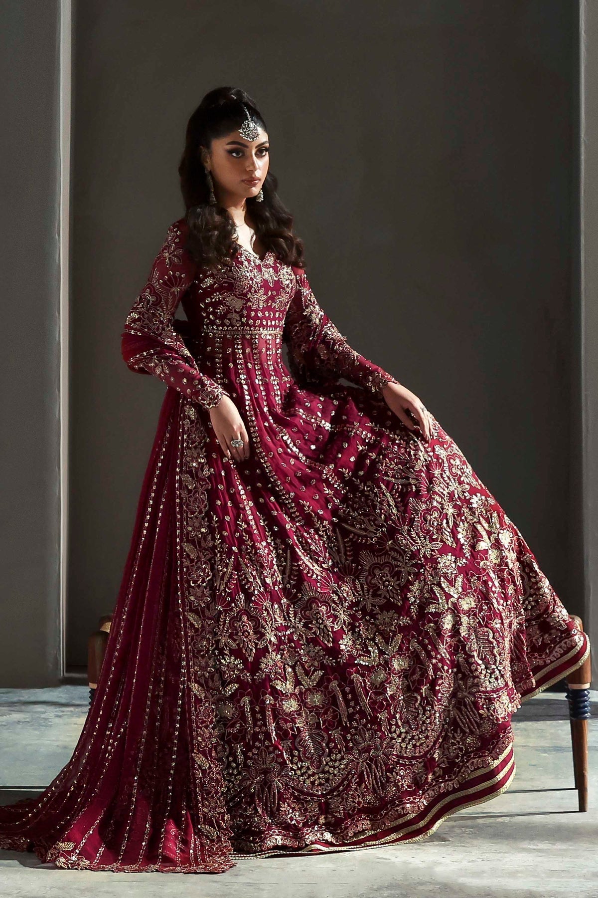 Akbar Aslam | Meeras Luxury Chiffon 25 | Mahroze - Formal Dress - available at Maria Faisal in UK and USA.