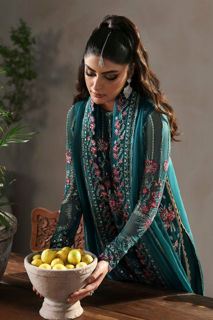 Akbar Aslam | Meeras Luxury Chiffon 25 | Scarzia - Formal Dress - available at Maria Faisal in UK and USA.