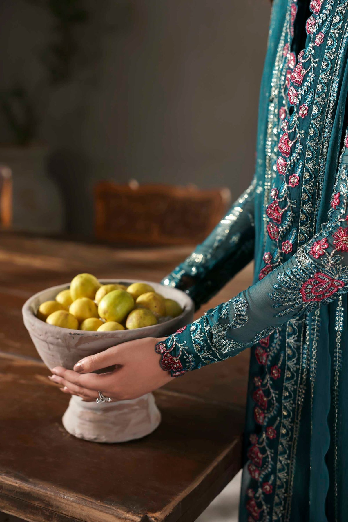 Akbar Aslam | Meeras Luxury Chiffon 25 | Scarzia - Formal Dress - available at Maria Faisal in UK and USA.