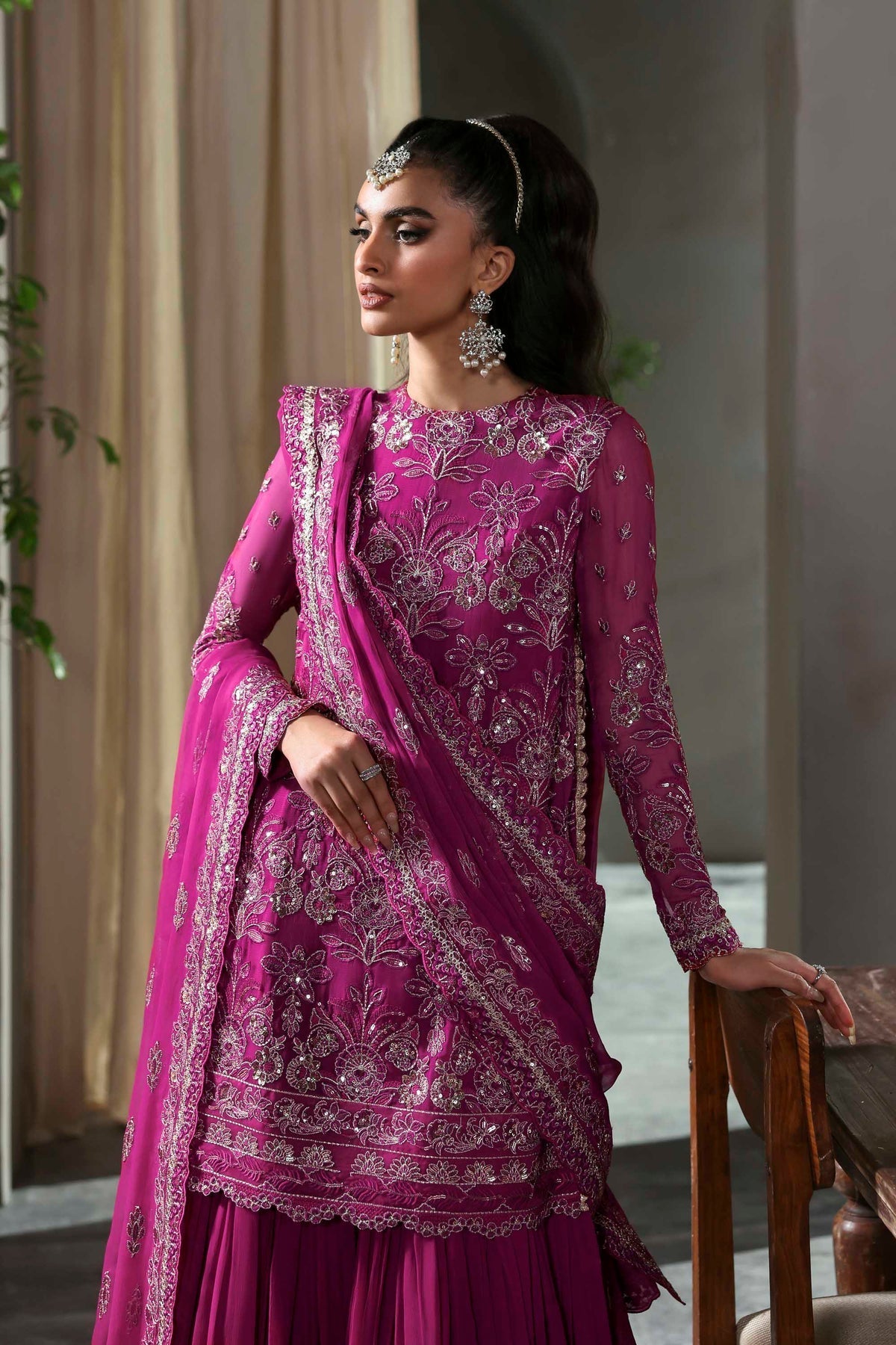 Akbar Aslam | Meeras Luxury Chiffon 25 | Mehzar - Formal Dress - available at Maria Faisal in UK and USA.