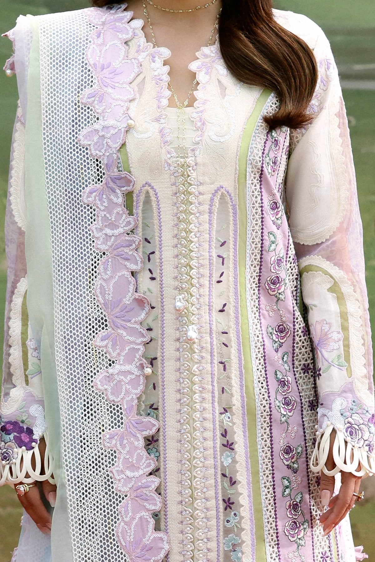 Afrozeh | A Lawn 26 | MIREN - Luxury Dress - available at Maria Faisal in UK and USA.