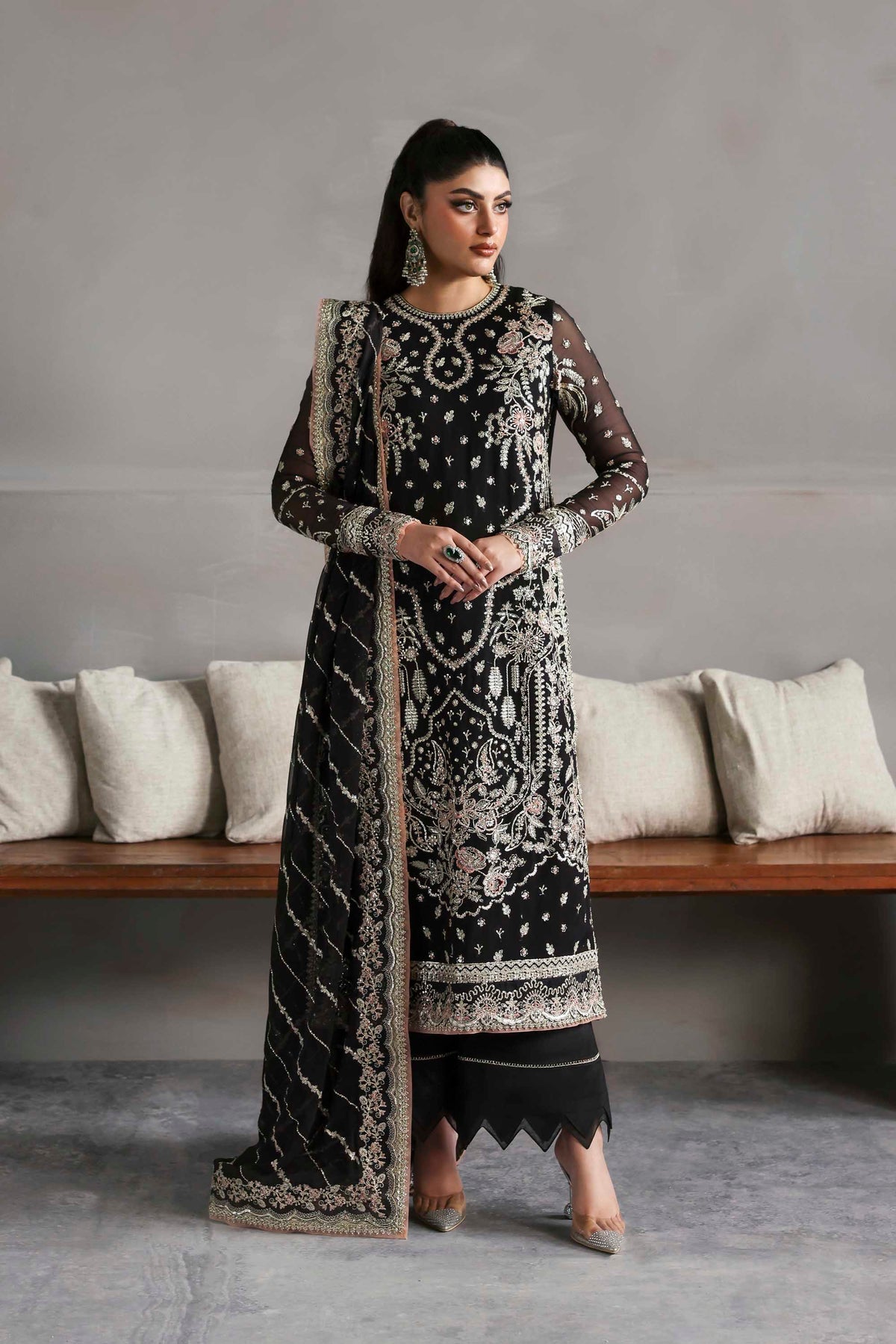 Akbar Aslam | Meeras Luxury Chiffon 25 | Zehmaya - Formal Dress - available at Maria Faisal in UK and USA.