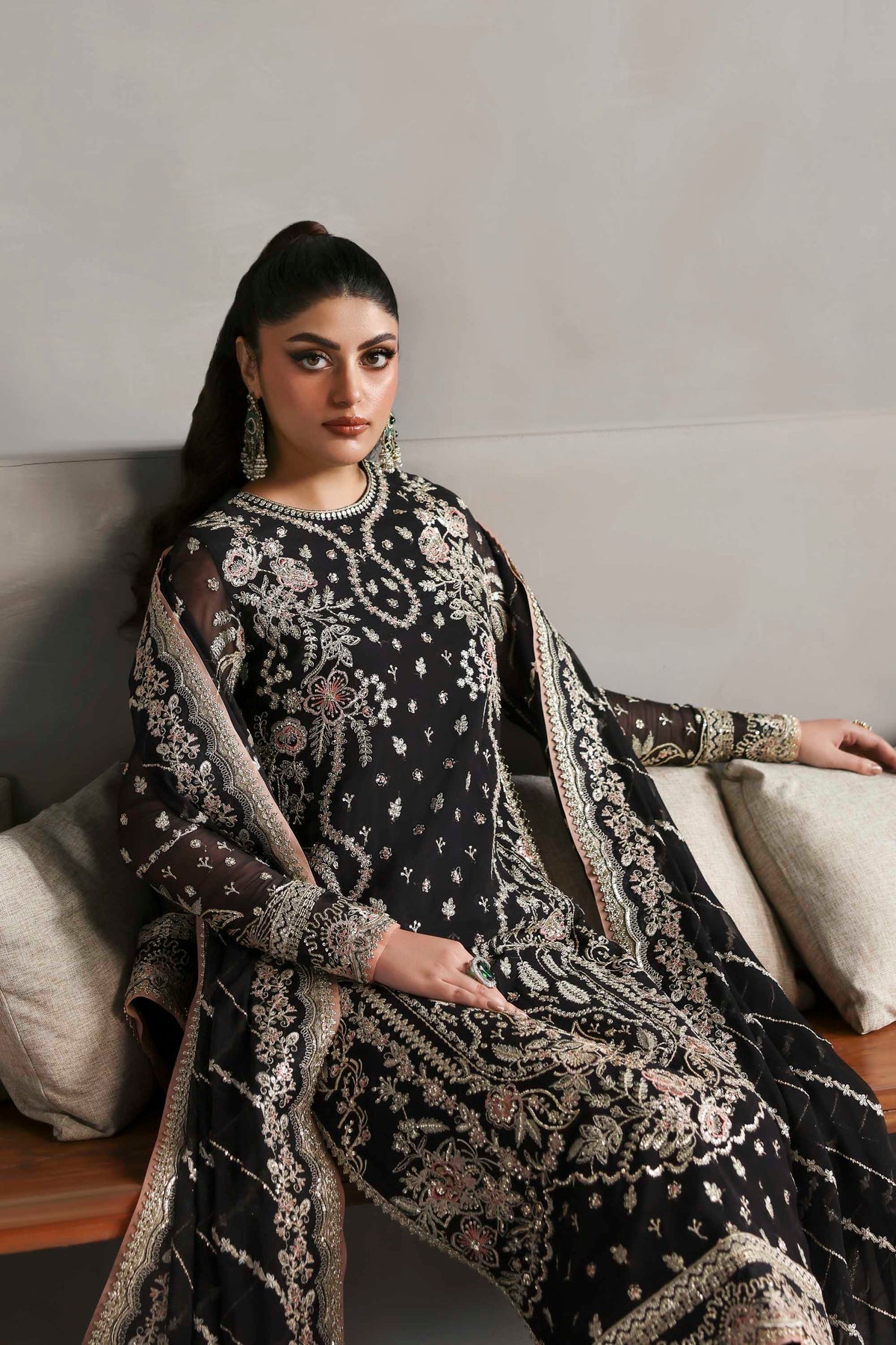 Akbar Aslam | Meeras Luxury Chiffon 25 | Zehmaya - Formal Dress - available at Maria Faisal in UK and USA.