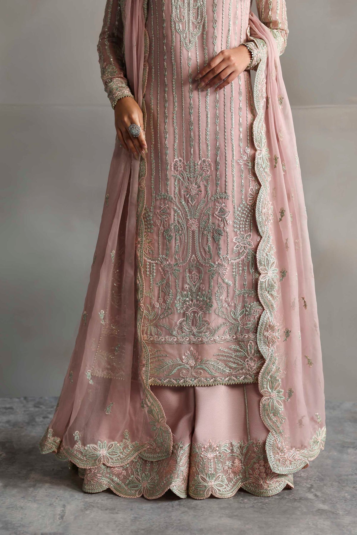 Akbar Aslam | Meeras Luxury Chiffon 25 | Gulnour - Formal Dress - available at Maria Faisal in UK and USA.