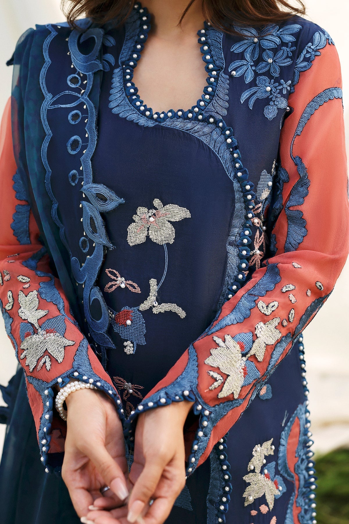 Afrozeh | A Lawn 26 | AVAIA - Luxury Dress - available at Maria Faisal in UK and USA.