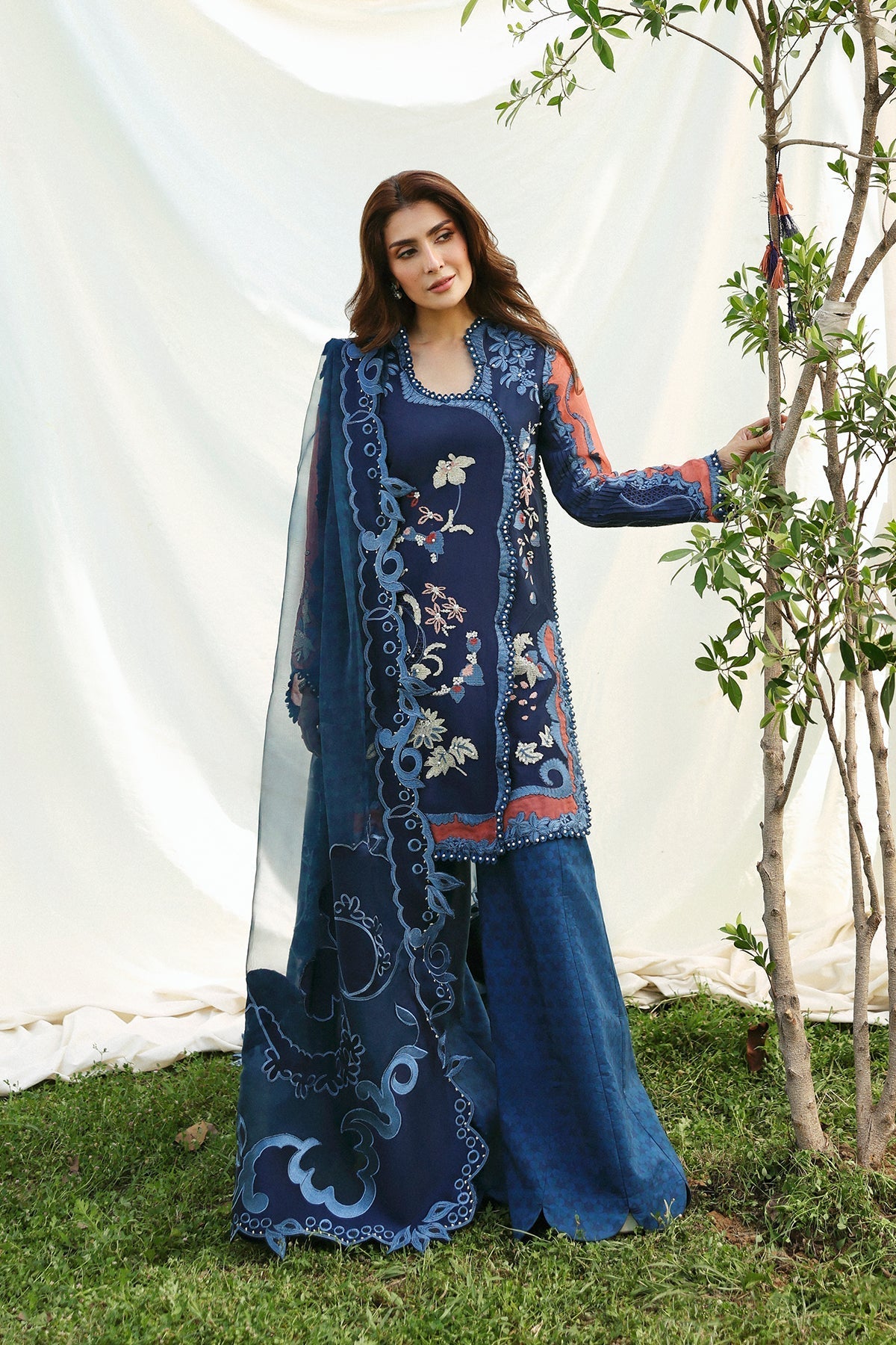 Afrozeh | A Lawn 26 | AVAIA - Luxury Dress - available at Maria Faisal in UK and USA.