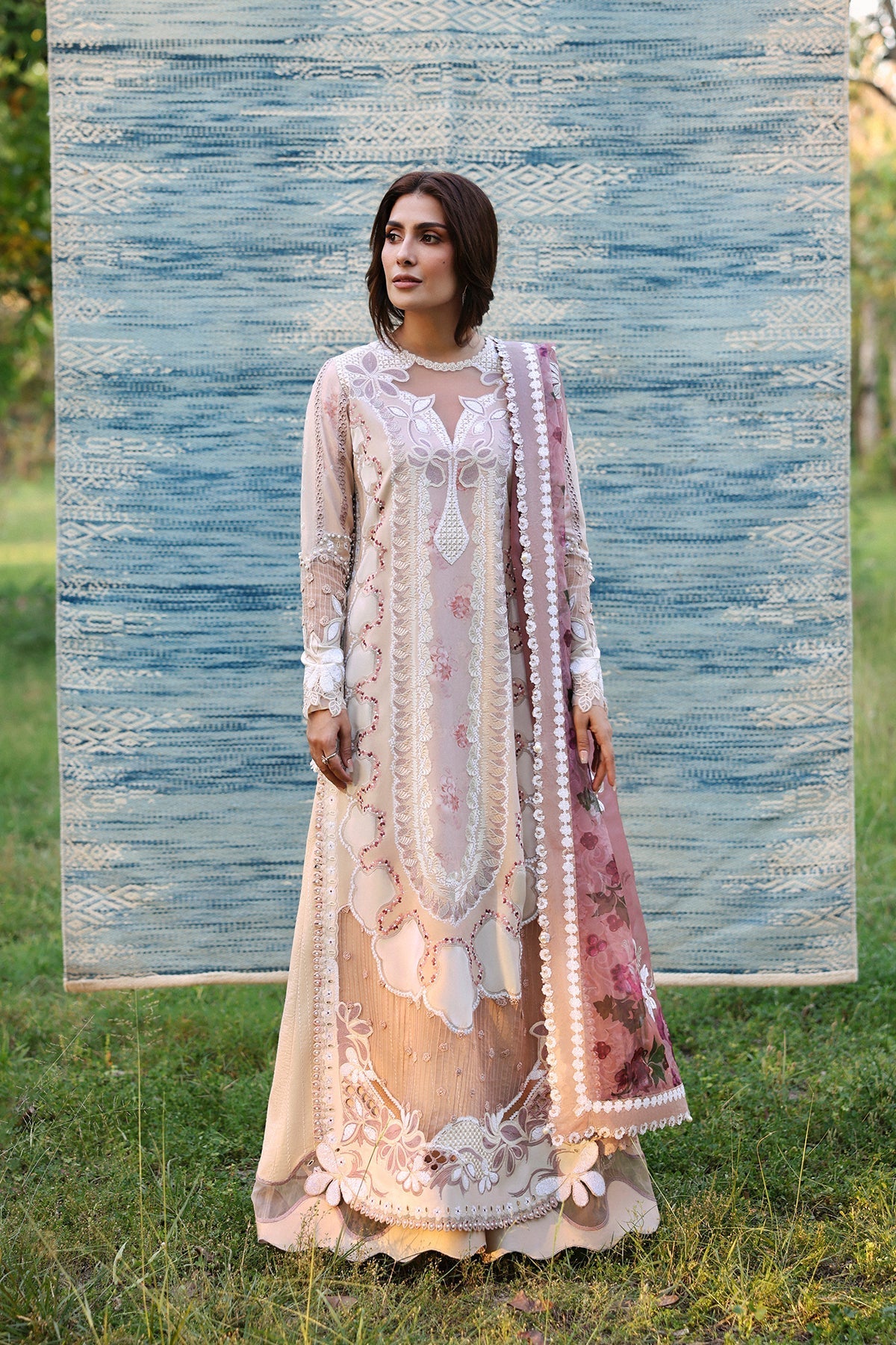 Afrozeh | A Lawn 26 | ZEYAM - Luxury Dress - available at Maria Faisal in UK and USA.