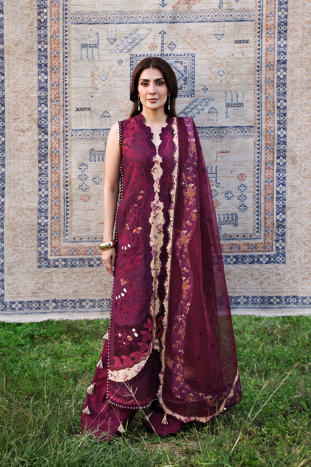 Afrozeh | A Lawn 26 | THALIA - Luxury Dress - available at Maria Faisal in UK and USA.