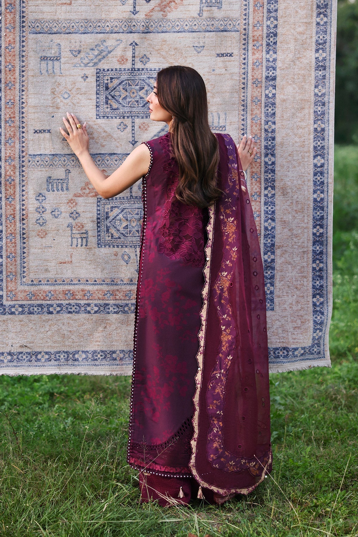 Afrozeh | A Lawn 26 | THALIA - Luxury Dress - available at Maria Faisal in UK and USA.