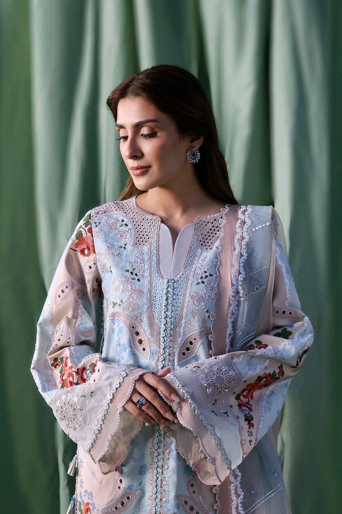Afrozeh | A Lawn 26 | EIRENE - Luxury Dress - available at Maria Faisal in UK and USA.
