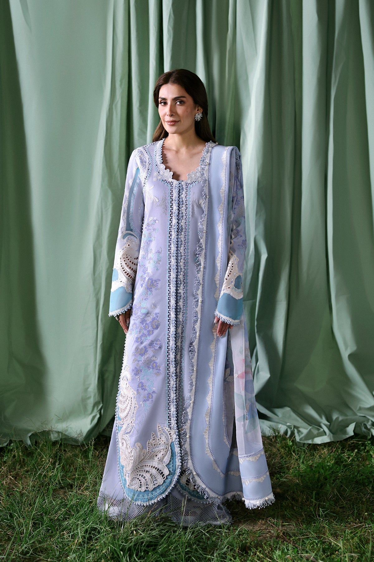 Afrozeh | A Lawn 26 | CHLORIS - Luxury Dress - available at Maria Faisal in UK and USA.