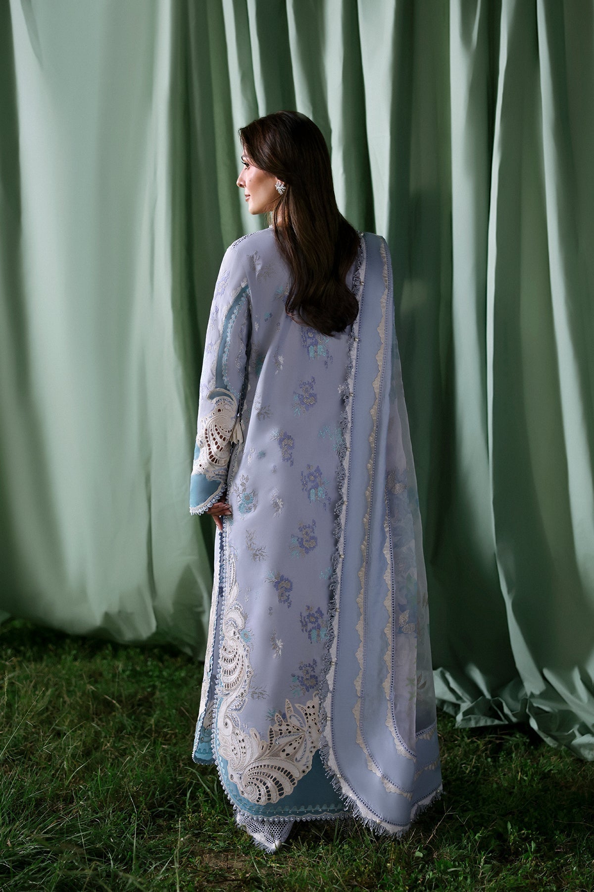 Afrozeh | A Lawn 26 | CHLORIS - Luxury Dress - available at Maria Faisal in UK and USA.