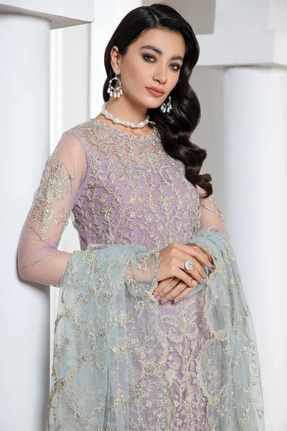 Zarif | Luxury Formals | LILAC - Formal Dress - available at Maria Faisal in UK and USA.