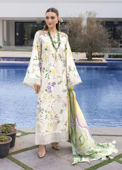Crimson | Flow Lawn'26 | TROPIC TEASE - D4A - Festive Dress - available at Maria Faisal in UK and USA.