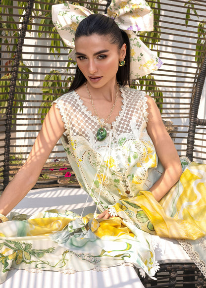 Crimson | Flow Lawn'26 | TROPIC TEASE - D4B - Festive Dress - available at Maria Faisal in UK and USA.
