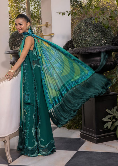 Crimson | Flow Lawn'26 | BEAUTY IN BLOOM - D3B - Festive Dress - available at Maria Faisal in UK and USA.