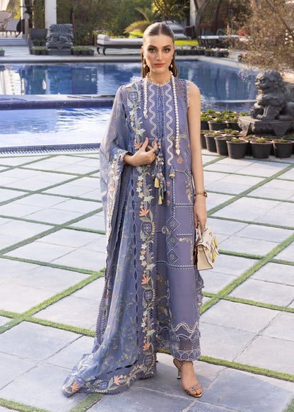 Crimson | Flow Lawn'26 | FLORAL SERENITY-D1B - Festive Dress - available at Maria Faisal in UK and USA.