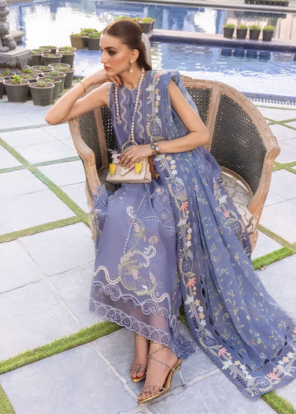 Crimson | Flow Lawn'26 | FLORAL SERENITY-D1B - Festive Dress - available at Maria Faisal in UK and USA.