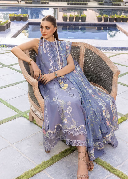 Crimson | Flow Lawn'26 | FLORAL SERENITY-D1B - Festive Dress - available at Maria Faisal in UK and USA.