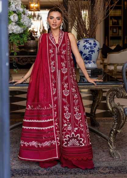 Crimson | Flow Lawn'26 | A HANDMADE TALE-D5A - Festive Dress - available at Maria Faisal in UK and USA.