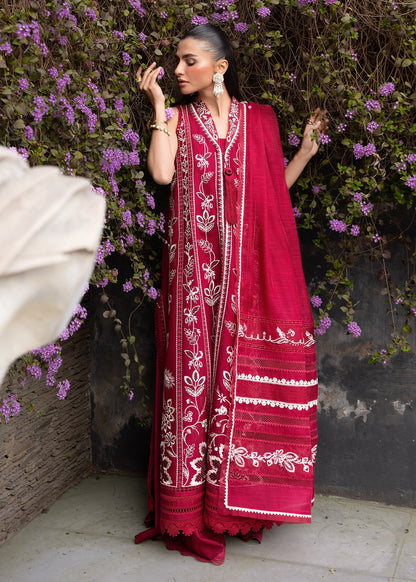 Crimson | Flow Lawn'26 | A HANDMADE TALE-D5A - Festive Dress - available at Maria Faisal in UK and USA.